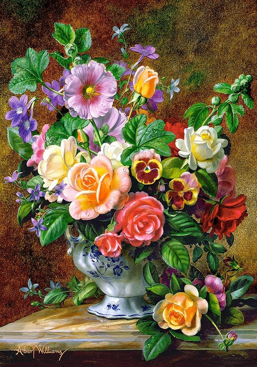 Castorland Flowers in a Vase – Puzzel – 500 stukjes – Satijnen afwerking – Perfecte pasvorm – Europese kwaliteit — afbeelding 2
