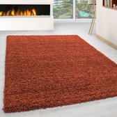 Oranje Tapijt Hoogpolig Vloerkleed - 80x150cm- Modern - Woonkamer - Salon - Slaapkamer - Eetkamer