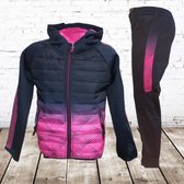 Kinder trainingspak blauw/roze 239 -s&C-122/128-Trainingspakken kinderen