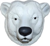 Masque d'ours polaire en plastique pour adultes