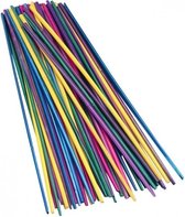 150x bâtons artisanaux colorés paille 22 cm - bâtons artisanaux