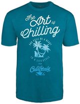 T-shirt The Art of Chilling Blauw