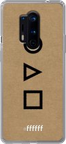 OnePlus 8 Pro Hoesje Transparant TPU Case - Octopus Spel Symbols #ffffff