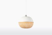 Hanglamp – MEKONG – Wit/Naturel Bamboe – Rond