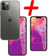 iPhone 13 Pro Max Hoesje Siliconen Met Screenprotector - iPhone 13 Pro Max Case Met Screenprotector Transparant - iPhone 13 Pro Max Hoes - Transparant