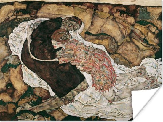 Poster Death and the maiden - Egon Schiele - 40x30 cm