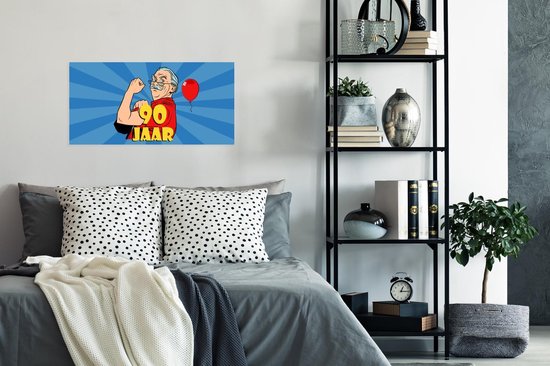 Affiche Anniversaire - Homme - 90 Ans - 80x40 cm