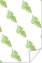 Affiche Raisins - Aquarelle - Wit - 80x120 cm