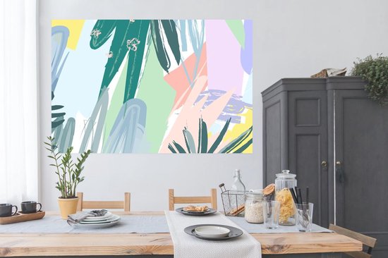 Affiche Été - Feuille - Tache - Vert - 180x120 cm XXL