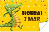 Poster Verjaardag kind - Cadeau - Dinosaurus - 90x60 cm