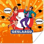 Poster 'Geslaagd' - Spreuken - Quotes - Feest - 50x50 cm