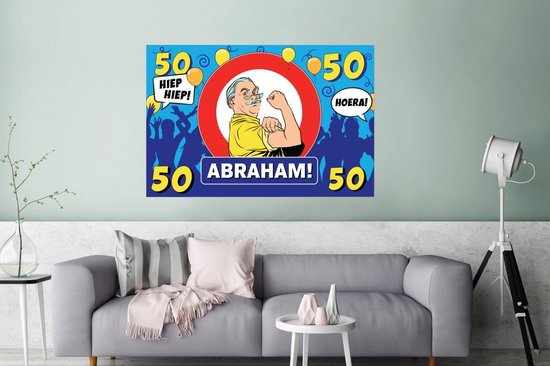 Affiche Anniversaire - 50 Ans Abraham - Anniversaire - 120x80 cm