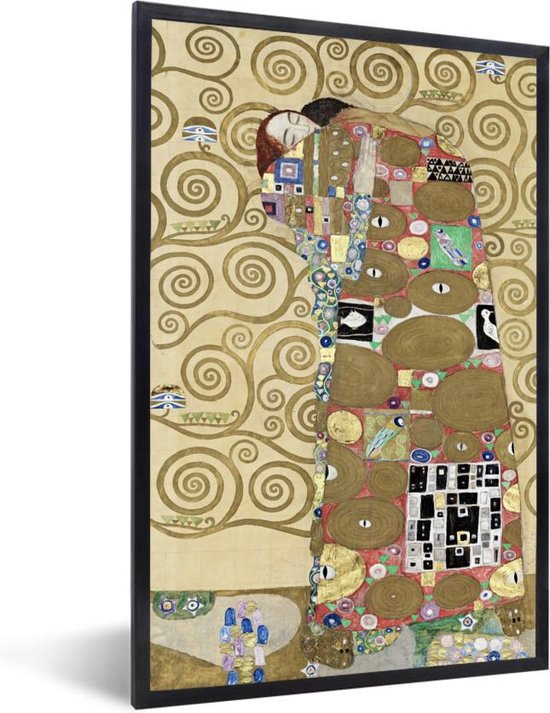Fotolijst incl. Poster - El abrazo - Gustav Klimt - 40x60 cm - Posterlijst