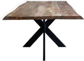 Old Inn - Boomstamtafel Mangohout met Spinpoot Smal Gelakt 200cm x 100cm