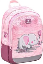 rugzak met olifant 33 x 13 cm polyester 12 liter roze