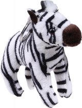 sleutelhanger zebra 12 cm pluche zwart/wit