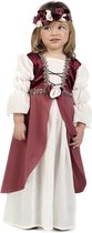 Middeleeuwen & Renaissance Kostuum | Roze Klein Kasteelmeisje Slot Haarzuilens Kostuum | Maat 98 | Carnavalskleding | Verkleedkleding