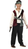 Limit - Piraat & Viking Kostuum - Maximiliaan Musket Galjoen Piraat - Jongen - Rood - Maat 134 - Carnavalskleding - Verkleedkleding