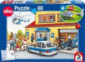 legpuzzel Politiehelikopter junior blauw 60 stukjes