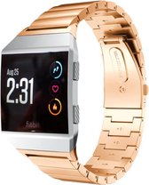 Stalen Smartwatch bandje - Geschikt voor  Fitbit Ionic metalen bandje - rosé goud - Strap-it Horlogeband / Polsband / Armband
