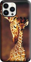 ADEL Siliconen Back Cover Softcase Hoesje Geschikt voor iPhone 13 Pro Max - Giraf