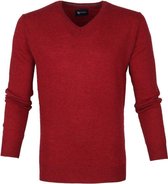 Suitable Fijn Lamswol 12 garen Pullover V-Hals Rood - maat M