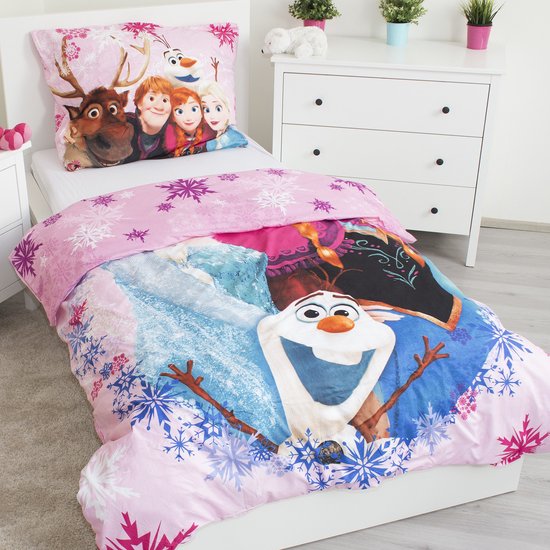 Disney Frozen 3 Friends - Dekbedovertrek - Eenpersoons - 140 x 200 cm - Polyester - Disney Frozen