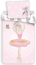Ballerina Dance - Dekbedovertrek - Eenpersoons - 140 x 200 cm - Roze