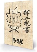 Poster - Rick & Morty Wanted Wood - 295 X 20 Cm - Multicolor