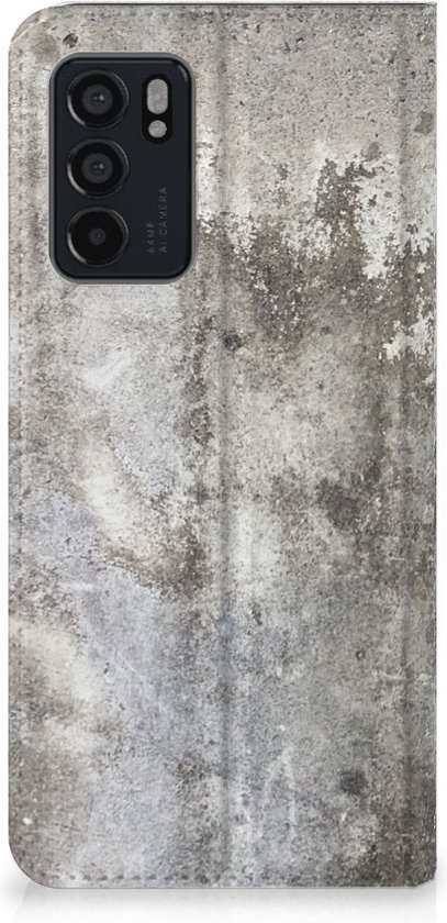 Coque de téléphone OPPO Reno6 5G Flip Cover Béton
