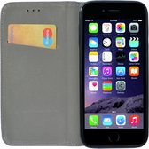 Apple Iphone 5 Smart Case met unieke slimme magneet sluiting, inclusief stand functie. Wallet book cover in extra luxe TPU leren uitvoering, business kwaliteit, goud , merk i12Cover