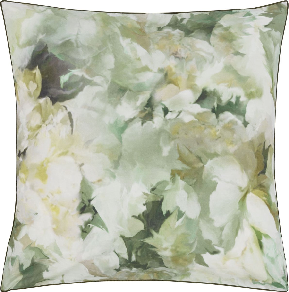 DESIGNERS GUILD - Fleurs de jour Celadon Kussensloop in katoen perkal met print 65 x 65 cm