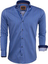 Overhemd Lange Mouw Rossano 75569 Royal Blue