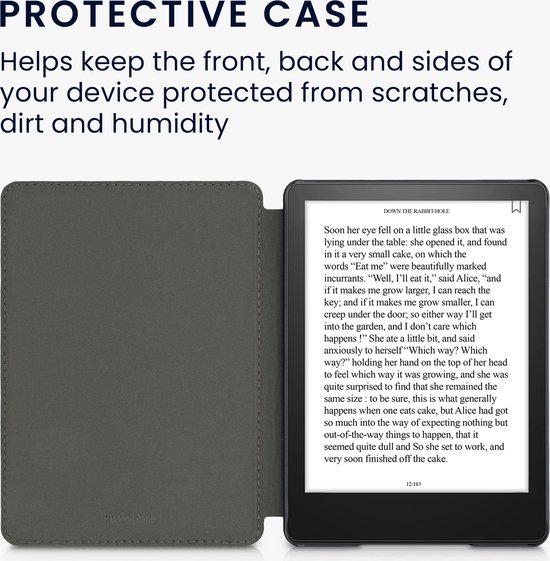 kwmobile e-reader hoesje geschikt voor Amazon Kindle Paperwhite 11. Generation 2021 hoes - E reader flip case met magnetische sluiting - Ereader cover - Sterrenstelsel en Boom design in blauw / grijs / zwart van kwmobile — afbeelding 5