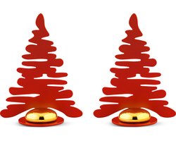 Alessi Kerstbomen Set Bark Rood BM16S2/R - 2 delig