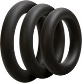 Driedelige cockring set - Dik - Zwart - Sextoys - Cockringen - Toys voor heren - Penisring