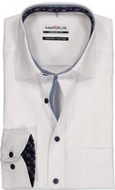 MARVELIS comfort fit overhemd - wit (contrast) - Strijkvrij - Boordmaat: 40