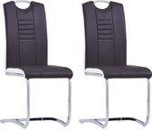 Medina Eetkamerstoelen 2 st kunstleer bruin