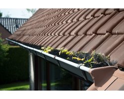 Dakgootegel - Dakgootborstel - gootdrain -  dakgootbeschermer -16 m Lang - diameter 12 cm