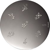 KONAD nagelstempel M75 met 7 nagel figuurtjes (bloem, kant en andere designs)