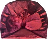 Turban Strik - Velvet - Bordeaux - Glans