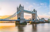 Panorama van de Tower Bridge over de Theems in Londen - Foto op Forex - 120 x 80 cm