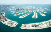 Indrukwekkende close-up van Palm Island op zee in Dubai - Foto op Forex - 60 x 40 cm