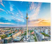 De beroemde TV-toren op het Alexanderplatz van Berlijn - Foto op Plexiglas - 60 x 40 cm