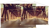 Typische brug over de Chicago River in Amerika - Foto op Textielposter - 45 x 30 cm