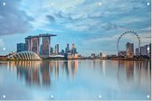 Marina Bay Sands Hotel in de skyline van Singapore - Foto op Tuinposter - 90 x 60 cm