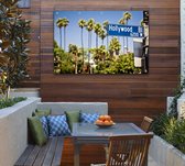 Palmbomen op Hollywood Boulevard in Los Angeles - Foto op Tuinposter - 90 x 60 cm