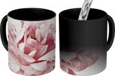 Magische Mok - Foto op Warmte Mok - Close-up roze pioen - 350 ML