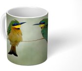 Mok - Twee dwergbijeneters die elkaar bekijken - 350 ML - Beker