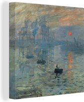 Canvas Schilderij Impressie, zonsopgang - Claude Monet - 90x90 cm - Wanddecoratie